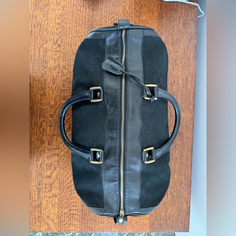 SOLD-Gucci Black GG Logo Weekender Travel Bag with COA - Picture 2 of 16